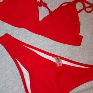 Sexy bright red suit